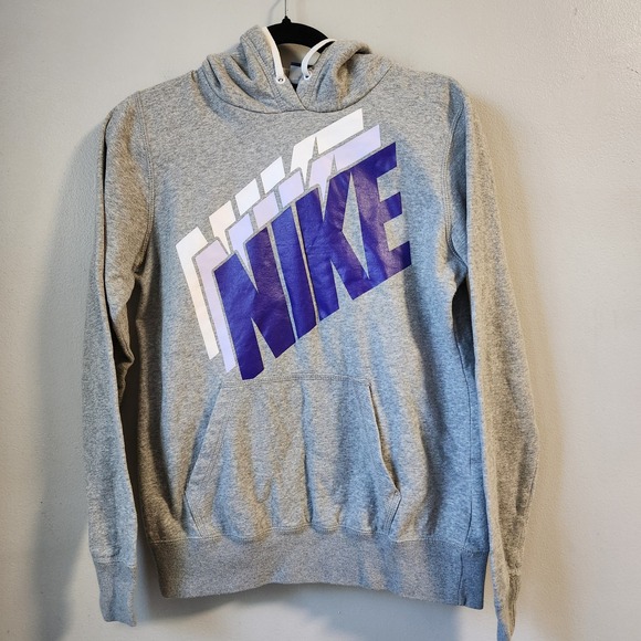 Nike Hoodie Pullover Graphic Logo Athleisure Sweatshirt Comfy Women's L‎ - Picture 1 of 9